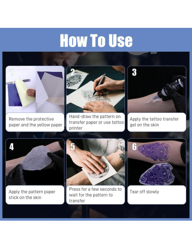 Papel de Transferencia para Tatuajes YILONG - 100 Hojas A4