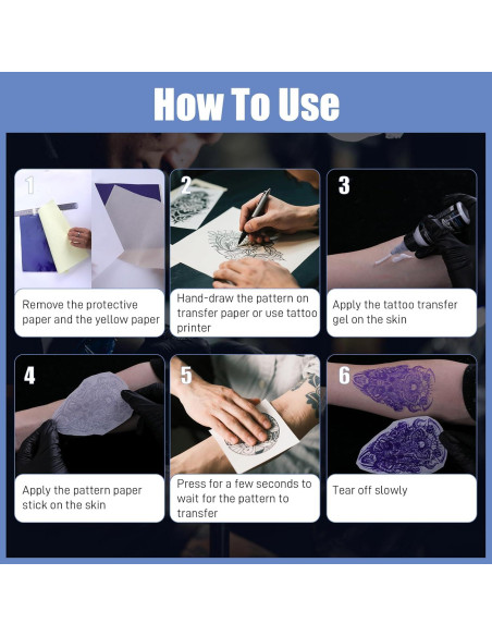 Papel de Transferencia para Tatuajes YILONG - 100 Hojas A4