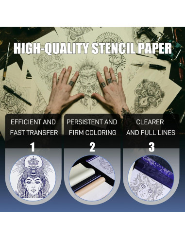 Papel de Transferencia para Tatuajes YILONG - 100 Hojas A4