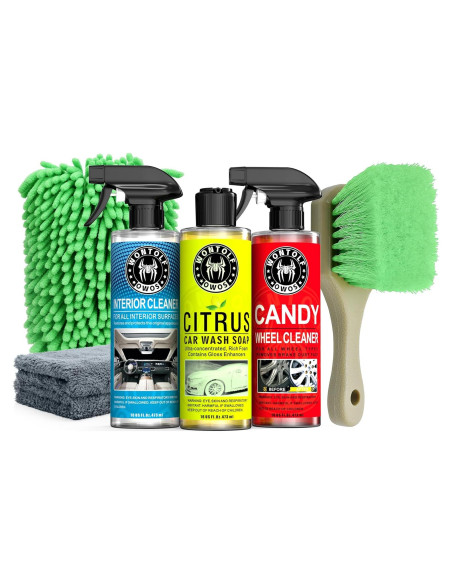 Kit de Lavado de Autos Wontolf - Jabón, Limpiador y Cepillo