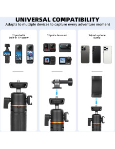 Mini Trípode Extensible BRDRC para DJI Osmo Pocket 3 y GoPro 2
