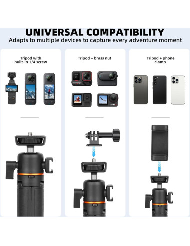 Mini Trípode Extensible BRDRC para DJI Osmo Pocket 3 y GoPro