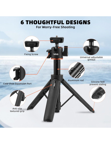 Mini Trípode Extensible BRDRC para DJI Osmo Pocket 3 y GoPro