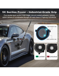 Kit de Montaje de Ventosa Mechrig para Insta360 X5/X4 - 5 Ventosas 2