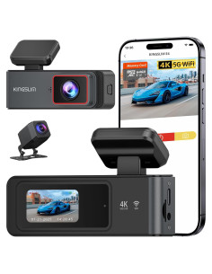 Cámara Dash Kingslim 4K Delantera y Trasera con WiFi 5G