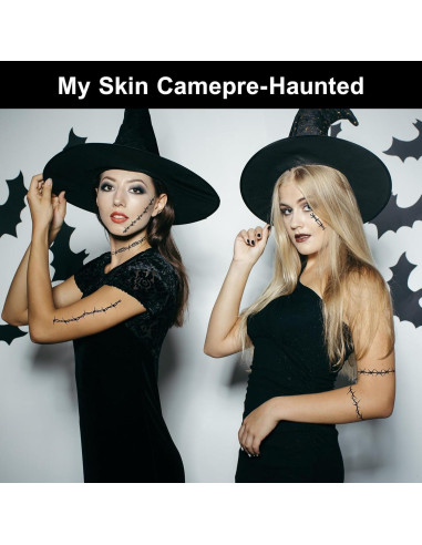 Tatuajes Temporales Alambre de Púas CIATBYYJ 18 Piezas 22x8cm