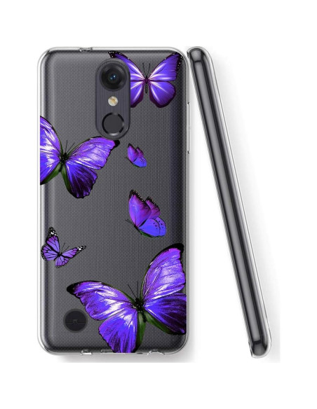 Funda Transparente TPU para LG Aristo 2/3 y Fortuna 2 - Mariposa Púrpura Funda Transparente TPU para LG Aristo 2/3 y Fortuna 2 - Mariposa Púrpura