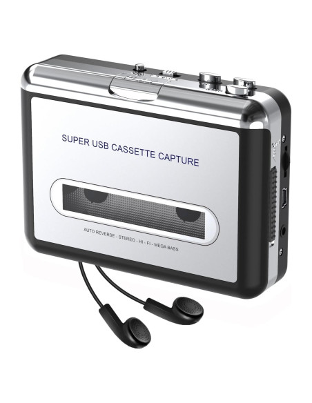Reproductor de Casete Mersoco BR602S Plata - Convierte a MP3