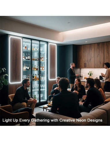 Tira de Luz LED Neón Blanca 5m XZKJ Dimmable USB Impermeable