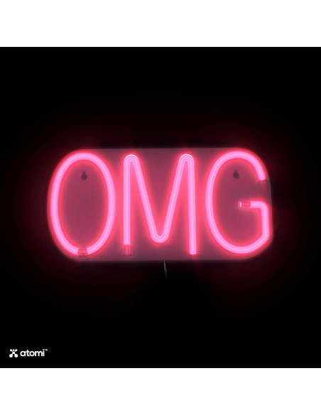 Luz de Neón Atomi OMG Rosa LED Decorativa USB 3m Luz de Neón Atomi OMG Rosa LED Decorativa USB 3m