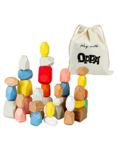 Juguete Apilable de Madera OPPA 36PCS para Niños 3-12 Años