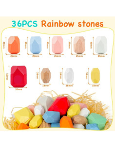 Juguete Apilable de Madera OPPA 36PCS para Niños 3-12 Años 2