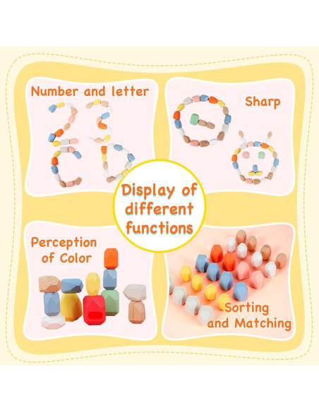 Juguete Apilable de Madera OPPA 36PCS para Niños 3-12 Años Juguete Apilable de Madera OPPA 36PCS para Niños 3-12 Años