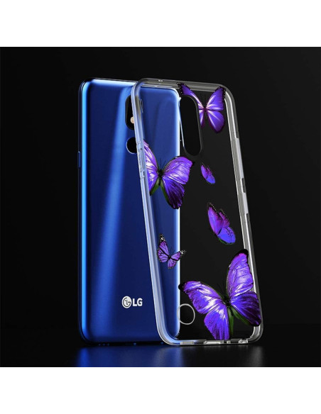 Funda Transparente TPU para LG Aristo 2/3 y Fortuna 2 - Mariposa Púrpura Funda Transparente TPU para LG Aristo 2/3 y Fortuna 2 - Mariposa Púrpura