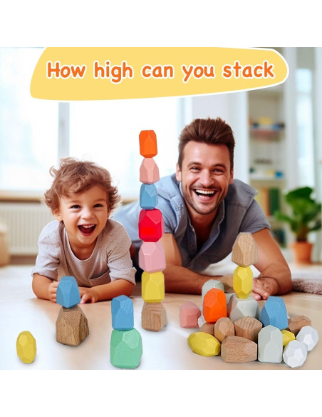 Juguete Apilable de Madera OPPA 36PCS para Niños 3-12 Años Juguete Apilable de Madera OPPA 36PCS para Niños 3-12 Años