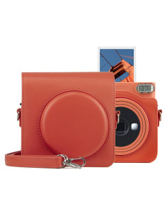 Funda de Cuero PU MUZIRI para Cámara Instax SQ1 - Naranja