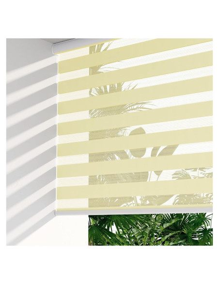 Cortinas Zebra Sin Cuerda LazBlinds 62.2x182.9 cm Beige