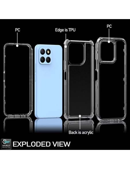 Funda Honor X8 5G y Honor X6 con Protector de Pantalla HD