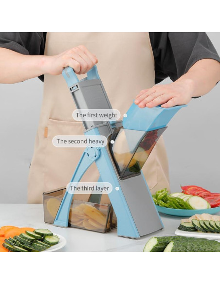 Rebanadora Mandolina Kmandaovirex Ajustable para Verduras Rebanadora Mandolina Kmandaovirex Ajustable para Verduras