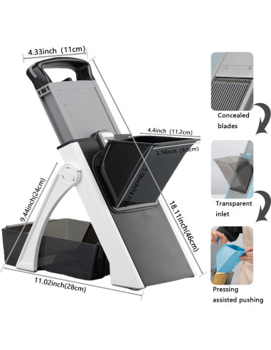 Rebanadora Mandolina Kmandaovirex Ajustable para Verduras