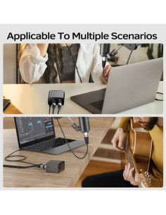 Cable de micrófono XLR FIFINE 3m con alimentación phantom 48V 2