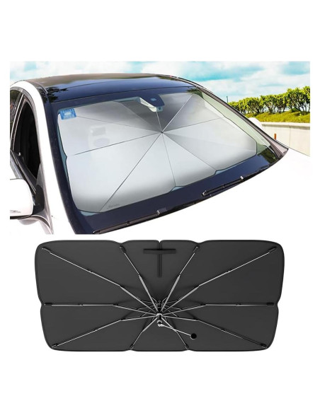 Parasol de Parabrisas Zpana 65x118 cm, Protección Solar Efectiva
