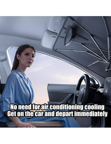 Parasol de Parabrisas Zpana 65x118 cm, Protección Solar Efectiva