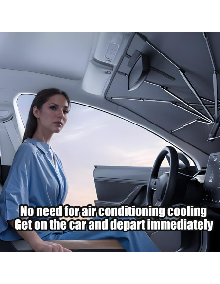 Parasol de Parabrisas Zpana 65x118 cm, Protección Solar Efectiva