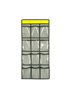 Organizador de Bolsillos Transparentes ANIZER 12 Compartimentos Gris