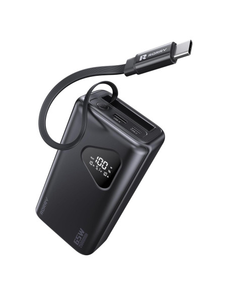 Banco de Energía RORRY 25000mAh 65W Cargador Portátil Negro Banco de Energía RORRY 25000mAh 65W Cargador Portátil Negro