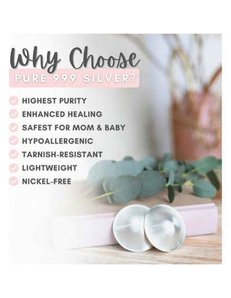 Copas de Lactancia Cradle & Grace Plata Pura 999 Extra Grande