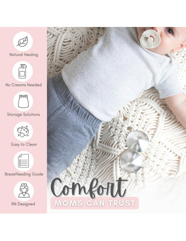 Copas de Lactancia Cradle & Grace Plata Pura 999 Extra Grande