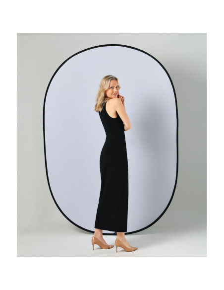 Fondo Colapsable Kate 1.5x2m Negro/Blanco para Fotografía Fondo Colapsable Kate 1.5x2m Negro/Blanco para Fotografía