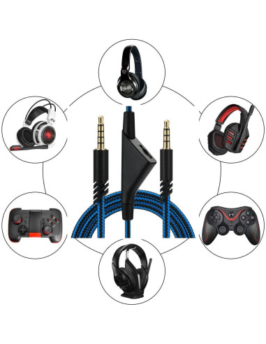 Cable AUX de Reemplazo EARLA TEC para Auriculares Astro A10 A40 2M