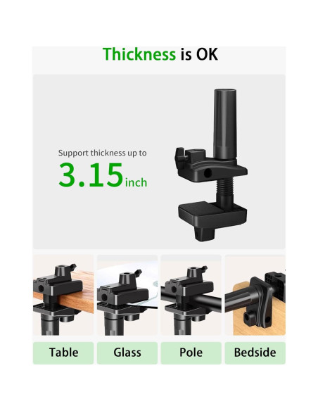 Soporte de Micrófono de Escritorio Singzhu con Abrazadera Ajustable