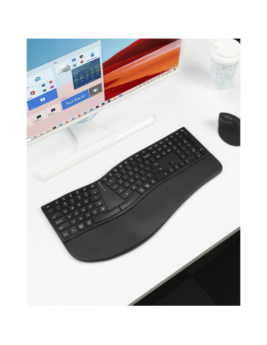 Combo Teclado Ergonómico Inalámbrico DeLUX y Ratón Vertical