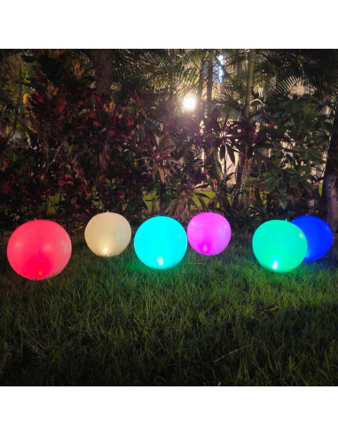 Luces Flotantes LED Solares NAYUNA - Paquete de 4 Bolas 35.56 cm