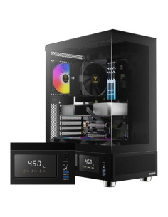 Caja de Computadora GAMDIAS ATLAS E1 Mid Tower ATX con Vidrio Templado y 3 Ventiladores ARGB