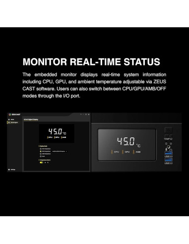 Caja de Computadora GAMDIAS ATLAS E1 Mid Tower ATX con Vidrio Templado y 3 Ventiladores ARGB