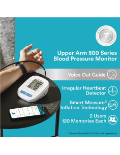 Monitor de Presión Arterial Bluetooth Homedics BPA-900BT-WT 2