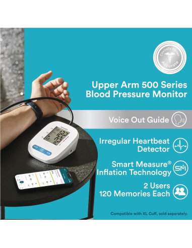 Monitor de Presión Arterial Bluetooth Homedics BPA-900BT-WT