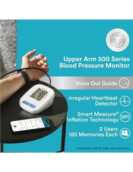 Monitor de Presión Arterial Bluetooth Homedics BPA-900BT-WT