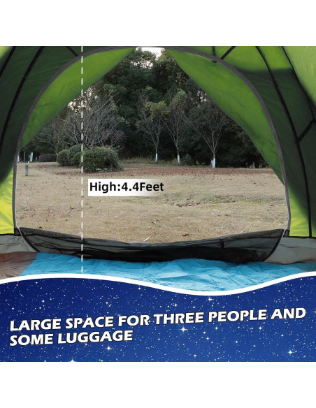 Tienda de mochilero impermeable Arctic Lemmings 3 personas 2.13x1.83m