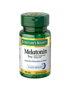 Melatonina Nature's Bounty 1mg 180 tabletas para dormir