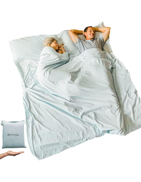 Forro de Saco de Dormir Doble Algodón Vitamin Sea 210x180 cm