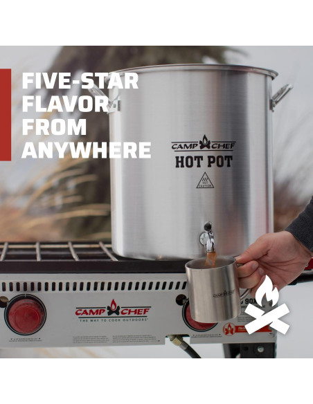 Olla de Aluminio Camp Chef 32 Cuartos - Dispensador de Bebidas Calientes