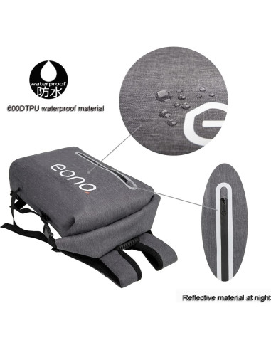 Mochila de Senderismo BRONZY 35L Impermeable Unisex Gris