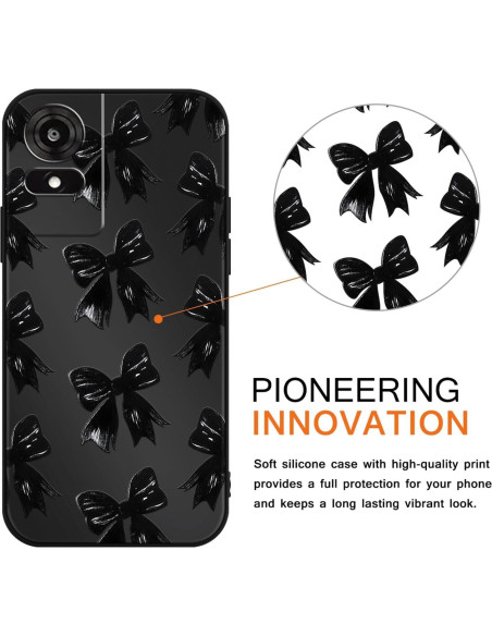 Funda de teléfono TCL k24 / TCL 50 le con lazo negro TPU