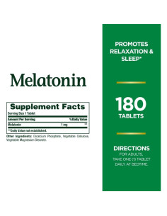 Melatonina Nature's Bounty 1mg 180 tabletas para dormir 2
