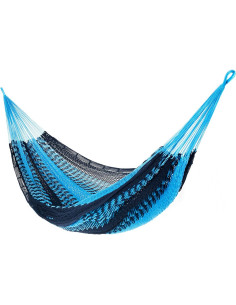 Hamaca Doble LazyDaze Tejida a Mano Azul 204 kg 2